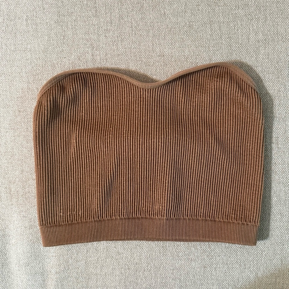 Cotton On Cocoa Bean Ribbed Tube Top